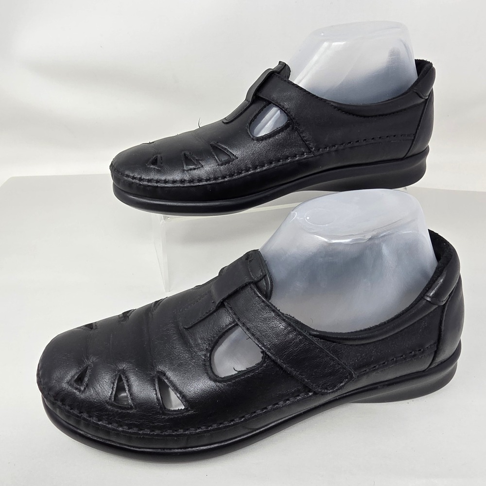 SAS Roamer Mary Jane Women 8.5 M Black Leather Comfort Walking Shoes Excellent